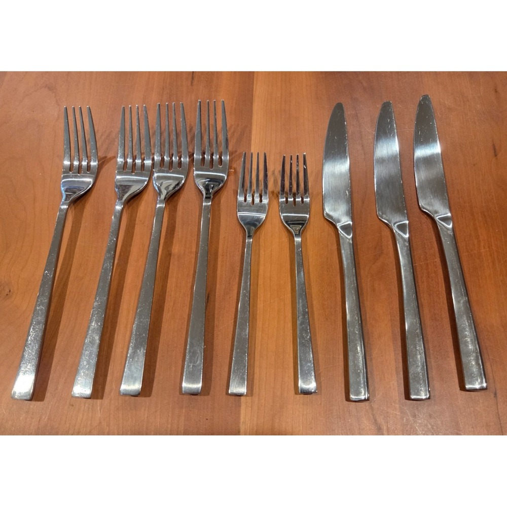 Set 9 Pieces Towle Luxor Flatware Dinner Salad Fork Knife